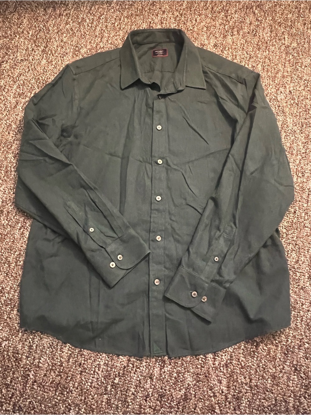 UNTUCKit Men’s Green Long Sleeve Cotton Button Down Casual Shirt Size XXL